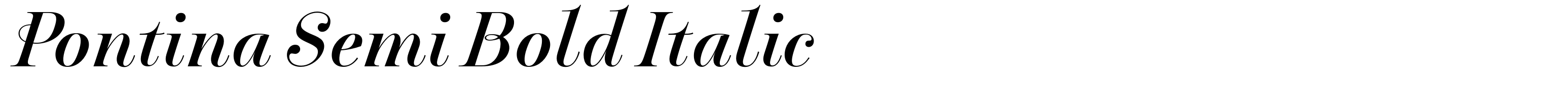 Pontina Semi Bold Italic